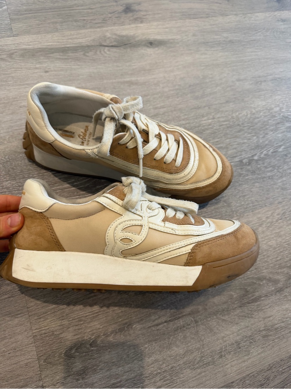 Sam Edelman Genuine Suede & Nylon Sneakers Size 8